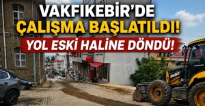 Vakfıkebir'de Çalışma Başlatıldı! Yol Eski Haline Döndü!